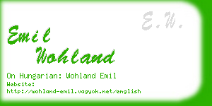 emil wohland business card